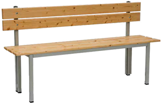 PANCA SMONTATA CON DOGHE IN LEGNO COMPLETA DI SCHIENALE